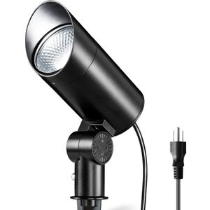 SUNVIE 30W LED Spot Lights Outdoor 5000K Daylight Flag Pole Light 120V Plug in Spotlight Outdoor with US 3-Plug Waterproof Flag Lights Outdoor Ultra Bright Landscape Spotlights for Palm Tree Statue (1 Pack-Standard)