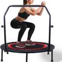 40 Mini Trampoline for Adults 400LBS Weight Capacity with Safety Pad Exercise Rebounder Trampoline for Indoor/Outdoor Workout (Black)