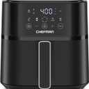 Chefman Air Fryer – 6 QT Compact Airfryer for Quick & Easy Meals in Minutes, Features Hi-Fry Technology for Extra Crisp, Touchscreen Controls with 4 Presets, Nonstick & Dishwasher Safe Basket - Black