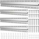 16"-4 Pairs French Cleat Hanger,Z-Hanger Picture Hanging Kit,Wall Mounting Brackets Cleat Picture Hanger Kit Z Bar Clips for Hanger Supports 60 lbs,Z Bar Hanger for Pictures,Mirrors,and Art