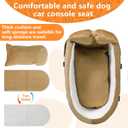 Dog Car Seat for Small Dogs Adjustable Portable Center Console Dog Car Seat Removable Cat Booster Cars Seats - Safety Belt with Cushion Anti-Collapse for Puppy Kitten Up to 15 Lbs