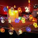 Halloween Lights, 9.8ft 20 LED 2025 Indoor Halloween Fairy Lights, Battery Operated (excluded) String Lights with Timer and 8 Lighting Modes Cute Window Decorations Lights for Home Party Decor