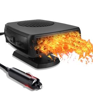 12V 200W Car Heater, Portable Heaters for Vehicle Windshield Defogger and Defroster Fast Heating & Cooling Fans with Cigarette Lighter Plug/Ergonomic Handheld/360° Rotary Base for All Cars