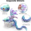 3D Printed Dragon with Wings,3D Printed Animals Toys, Flexible Articulated Winged Crystal Dragon 15.75in,Matte Rainbow Dreamy, 15.75 Inches , 10.24 Inches