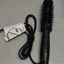 Thermal Brush 1.5 Inch, Heated Round Brush for Blowout Look, Negative Ion, 5 Temp Settings, Tourmaline Ceramic, Dual Voltage for Travel, Easy to Use, Less Damage, Makes Hair Shinier & Smoother (Black)