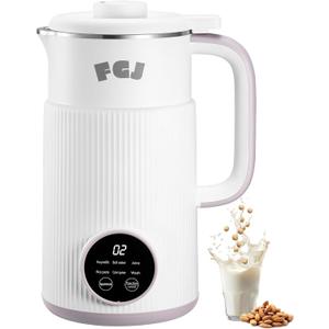 Nut Milk Maker Machine 28OZ, 6 in 1 Soy Milk Maker Blender, Stainless Steel Blenders for Oat, Almond, Plant Based Milk, Automatic Soybean Machine With Delay Start/ Keep Warm/ Boil Water/ Self-Cleaning