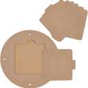 PH PandaHall Pottery Wheel Bat System, 12" Round Portable Clay Wedging Board with 6pcs 6.3" Inner Rectangle Pads Round Clay Throwing Bats for Potters Clay Artists Spinning Clay, Making Ceramics