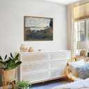 Framed Claude Monet Wall Art  Vintage Landscape Painting Wall Decor, Impressionist Living Room Wall Art, Classic Aesthetic Canvas Prints for Bedroom Kitchen Bathroom  12"x16" (Seine River)