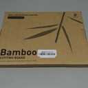 Lightweight Durable Bamboo Cutting Board with Non-Slip Feet, Reversible Wood Cutting Board with Juice Groove Easy to Store & Clean, Water-Resistant Ideal Kitchen Gift for Home Cooks (12"L x 9.1"W, Carbonized Bamboo(Brown))