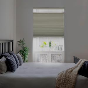 DEZ FURNISHINGS Cordless1.5 Blackout Top Down Bottom Up Cellular Shade, Energy Saver, 27" W x 54" H, Ivory