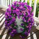 Faux Bougainvillea Artificial Flowers Plants for Outdoors Outside Decoration, 2pcs Realistic Fake Flowers UV Resistant Silk Long Trailing Vines for Front Door Planter Patio Balcony Yard Garden, Mix