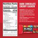 KIND Healthy Snacks Bars, Dark Chocolate Cherry Cashew, Gluten Free, High Fiber Snacks, 4g Protein, 12 Count (EXP 03/25/27)