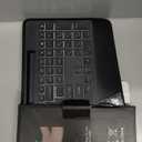 Wireless Keyboard with 7 Colored Backlits, Wrist Rest, Phone Holder, Rechargeable Ergonomic Computer Keyboard with Silent Keys, Full Size Lighted Keyboard for Windows, MacBook, PC, Laptop (Black)