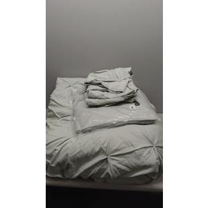 Bedsure King Size Comforter Set Sage Green - Bed in a Bag Bedding Set 7 Pieces, GentleSoft Pintuck Bed Set Gift for Family, Pinch Pleat Sage Green Comforter with Sheets, Pillowcases & Shams