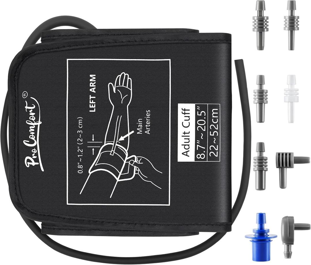 Extra Large Blood Pressure Cuff 8.7-20.5" (22-52 CM)Compatible with Most Automatic Blood Pressure Monitors, XL BP Replacement Cuffs for Adult Big ARM, with 8 Connectors