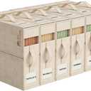 6Pack Sheet Organizers for Linen Closet - King/Queen Size Bedding Storage Boxes with Clear Window | Foldable, Dustproof Linen Organizer for Blankets & Sheet Sets,Beige