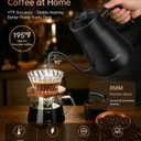 Gooseneck Electric Kettle for Pour Over Coffee, 1F Precision Control, Smart Two-Stage Heating, 2-Hour Keep Warm, 0.9L Stainless Steel Electric Kettle, Black