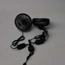 Glooglitter 2 Pcs Car Fan USB for Rear Seat Passenger Portable Headrest 360 Degree Rotatable 3 Speed 12v/ 24v Automobile Ventilation Fan with Clip for SUV Backseat, RV, Vehicles(Classics)