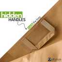 Qutuus Large Paper Bags with Handles Bulk - 50 Pcs 12x7x14 Large Paper Grocery Shopping Bags with Handles, Brown Sacks for Groceries, Recycling, Delivery, Take Out, To Go, Retail