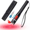 Visual Fault Locator 50KM - VFL Fiber Optic Tester Kit with Universal 2.5mm Connector, Includes FC to LC Adapter, Compatible Single Mode 9/125um & Multimode, Fiber Light & Laser for CATV Telecom