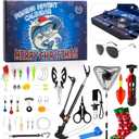 Fishing Advent Calendar 2025, 24 Days Christmas Unique Advent Calendar Men with Fishing Theme Gifts