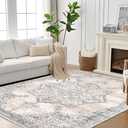 9x12 Area Rugs for Living Room, Washable Large Area Rugs Non-Slip and Non-Shedding, Boho & Vintage Area Rug for Bedroom, Kitchen, Dining Room (Beige/Multi 9'x12')