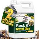 Teexpert 1 Gallon Rock Glue for Landscaping – Strong Pea Gravel Binder & Stone Adhesive for Walkways, Yards, Patios, and Decorative Driveway Edges
