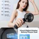 TUNISE Portable Handheld Fan, Portable Fan Rechargeable, 4000mAh, 180 Adjustable, 6 Speed Wind, Display Electricity in Real Time, USB Rechargeable Foldable F an, Quiet Personal Fan as Power Bank