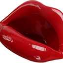 Creative Ceramic Cigarette Ashtrays with Lips Style Fashion Home DecorationsDark Red