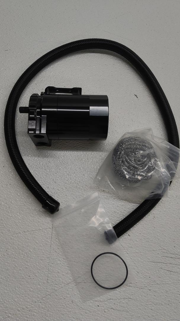 Oil Catch Can Passenger Side Oil Separator Tank Black