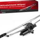 Front Windshield Wiper Motor & Transmission Linkage Assembly fits for 2007-2017 Jeep Wrangler & 2018 Jeep Wrangler JK [5Pins] - Replaces 602-105AS 55077859AB