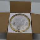 Gold Flush Mount Ceiling Light, 2-Light Hallway Light Fixtures, Modern Farmhouse Farmhouse Ceiling Light Clear Glass Brushed Gold Finish for Kitchen Porch Entryway