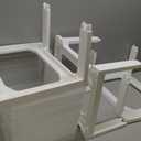 IRIS USA Plastic Drawer Storage Organizer, 3-Drawers, 2-Pack, for Classroom Art Craft Supplies, Bathroom Bedroom, Laundry Room, White/Clear