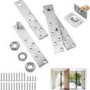 Heavy Duty Door Pivot Hinge Kit for Wood & Hidden Doors, 360 Rotation Stainless Steel Hidden Door Hinge for Secret Doors, Murphy Doors, Bookshelves, High Load Capacity