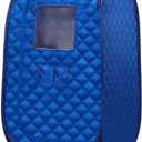 Portable Sauna Tent, Foldable One Person Full Body Spa for Detox Therapy Without Steamer- Blue