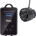 hygger Mini Wave Maker Aquarium Magnetic DC Powerhead with LED Display Controller for Saltwater Tank, 2600 GPH Aquarium Water Circulation Pump 26 to 55 Gallon Black