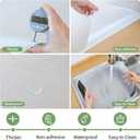 Shelf Liners 24 inch x 20 ft Shelf Liners for Kitchen cabinets nonstick Shelf Lining Drawer Mats EVA Protector for Cupboard (Clear Ribbed)