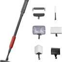 UPETTOOLS Aquarium Clean Tool 6 in 1 Fish Tank Cleaning Kit Algae Scraper Scrubber Pad Adjustable Long Handle Fish Tank Brush Cleaner Set