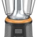 Duracell - 2000 lumens LED flashlight with 360 and 180 illumination for camping, fishing and emergency use, 6 light modes and 3 power supplies  for charging, 1654528