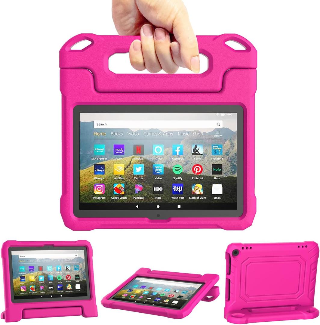 DJ&RPPQ Body Rugged Heavy Duty Shockproof Case with Kickstand for Kids- Pink