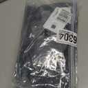 OFEEFAN Fall and Winter Tunic Dress with Pockets Long Sleeve Crew Neck Buttons Side (Small, Ribbed Black)