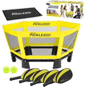 GoSports Pickle 360 Game Set  Pickleball Without a Court  Outdoor Lawn, Beach, and Backyard Paddle Ball Game