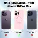 Newseego for iPhone 16 Pro Max Magnetic Case, Cute Bling Sparkle Slim Case for Women Girls Men Soft TPU Frame Hard PC Back Camera Lens Protection Anti-Scratch Glitter Cover for iPhone 16 Pro Max-Pink