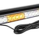 WOWTOU Rooftop Safety Flashing 56 LED Amber White Emergency Light Bar for Construction Vehicles Tow Trucks Snow Plows, Strong Magnetic Strobe Beacon Lights