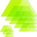 Kigley 8 Pcs Half Hexagon Quilting Templates and Rulers 1/1.5/2/3/4/5/6/7 Inch Acrylic Quilting Ruler with 1/4 Inch Seam Allowance for Cutting Pattern DIY Sewing Craft(Green)