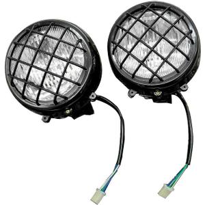 New Left and Right Headlights assembly Lens Bulbs Lights Grills Warrior for Yamaha Banshee 1987-2006