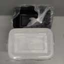 Dealusy 50 Pack (100-Piece) 24 oz Meal Prep Containers Reusable with Lids, Sturdy Leakproof & Food Safe, Microwave, Freezer, Dishwasher Safe Prep Containers, To Go Take Out Plastic Food Storage