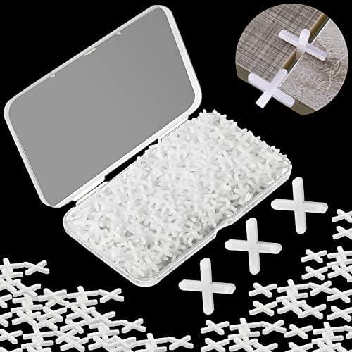 Honoson 500 Pieces Wide Tile Spacers Tiles Leveler Spacers Replaceable Levelers Wall Floor Cross for Ceramic Tile and Stone Installation(1/16 Inch)