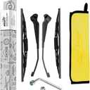 Rear Left and Right Side Wiper Arm Blade Nut Set Replacement for Ford Transit Connect 2009-2013,Back Windshield Wiper Assembly with Window Wiper Cap Cover Accessories,Replace # 2T1Z-17527-B