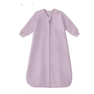 Yoofoss Baby Sleep Sack 12- 18 Months 1.0 Tog Long Sleeve Sleep Sack Organic Cotton Wearable Blanket for Infants 2-Way Zipper Quilted Sleeping Sacks Large Purple